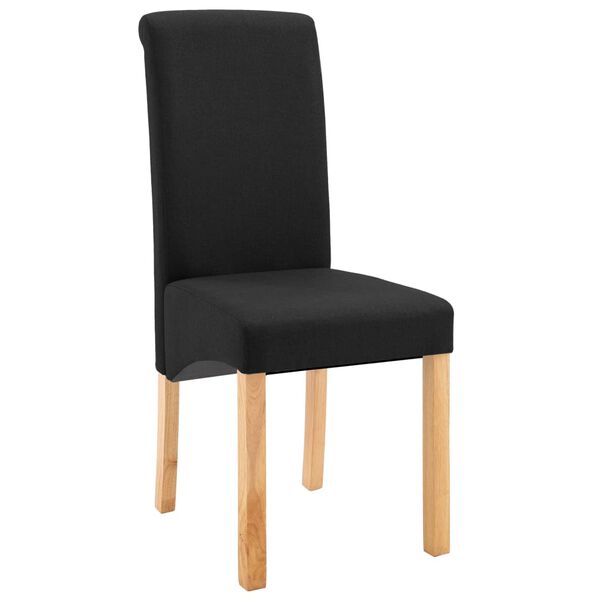 vidaXL Chaises à manger lot de 2 noir tissu