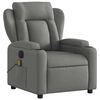 vidaXL Fauteuil inclinable de massage &eacute;lectrique gris fonc&eacute; tissu