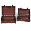 vidaXL Coffre de rangement vintage Bois Marron 2 pcs