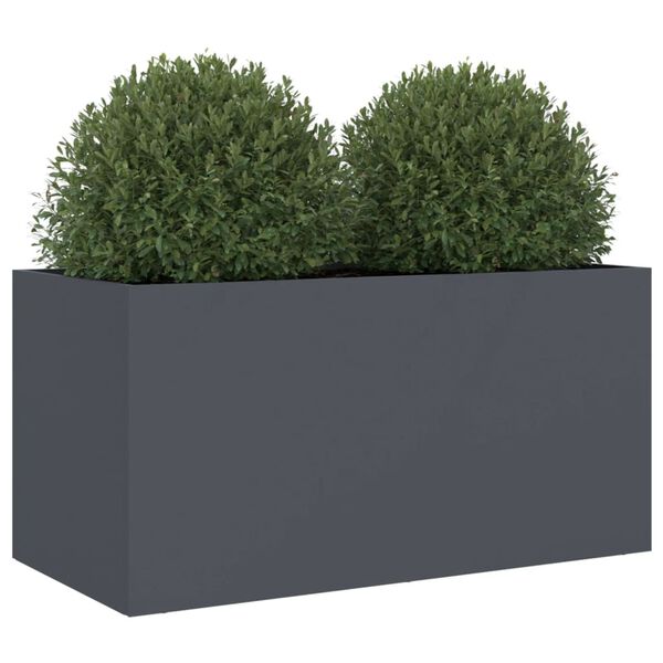 vidaXL Jardini&egrave;re anthracite 62x30x29 cm acier