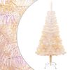 vidaXL Sapin de No&euml;l artificiel pointes iridescentes Blanc 120 cm PVC