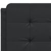 vidaXL Coussin de tête de lit Zadar noir 137 cm similicuir