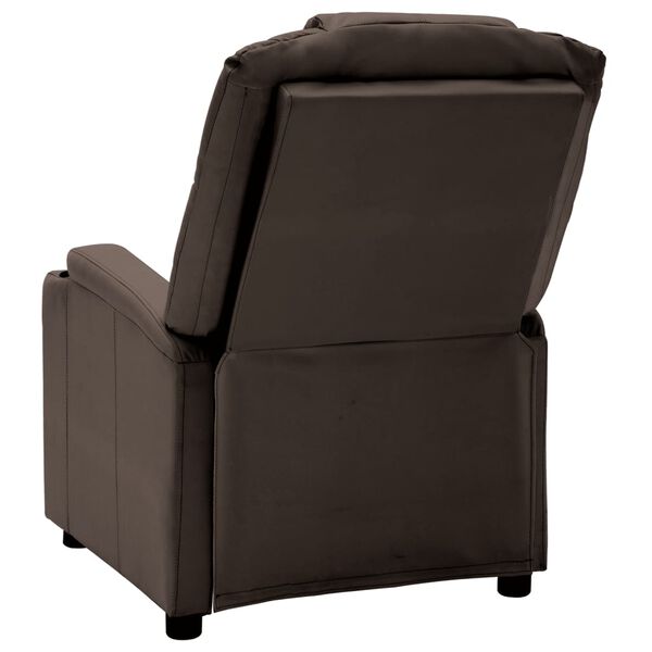 vidaXL Fauteuil de massage &eacute;lectrique marron similicuir