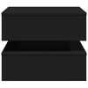 vidaXL Table basse avec lumières LED noir 50x50x40 cm