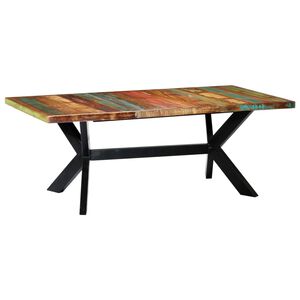 vidaXL Table &agrave; manger 200x100x75 cm Bois de r&eacute;cup&eacute;ration solide