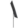 vidaXL Parasol de jardin avec mât en aluminium 2x1,5 m Noir