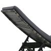 vidaXL Chaise longue avec roues et coussin R&eacute;sine tress&eacute;e Anthracite