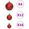 vidaXL Ensemble de boules de No&euml;l 111 pi&egrave;ces rouge polystyr&egrave;ne