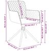 vidaXL Chaises pivotantes à manger lot de 2 Crème Velours