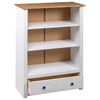 vidaXL Biblioth&egrave;que Blanc 80x35x110 cm Pin massif Assortiment Panama