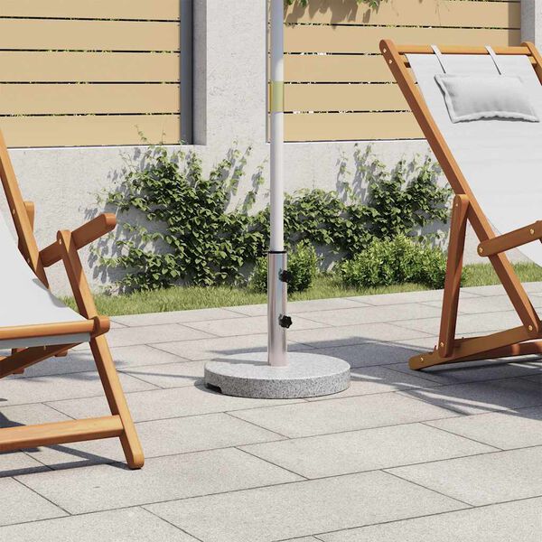 vidaXL Socle de parasol Granite Rond 20 kg