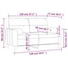 vidaXL Canapé 2 places avec oreillers gris clair 120 cm tissu