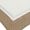 vidaXL Tabourets jardin coussins 2pcs beige 55x55x36 cm r&eacute;sine tress&eacute;e