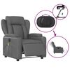 vidaXL Fauteuil inclinable de massage électrique gris similicuir