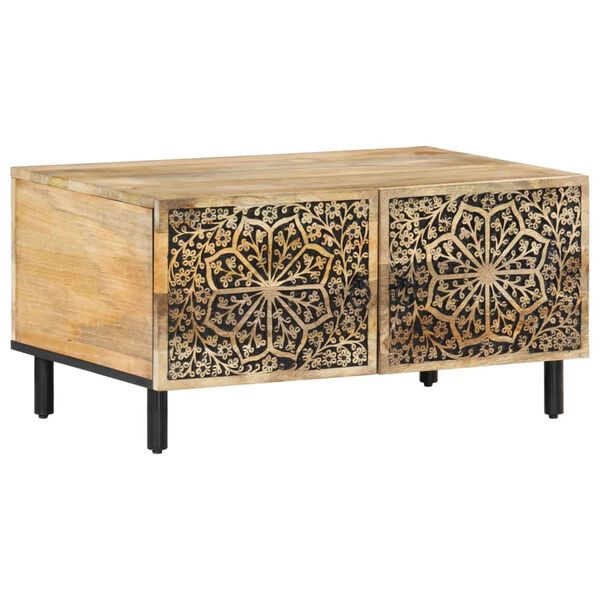 vidaXL Table basse 80x50x40 cm bois de manguier massif