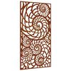 vidaXL D&eacute;coration murale de jardin 105x55 cm acier corten design coque
