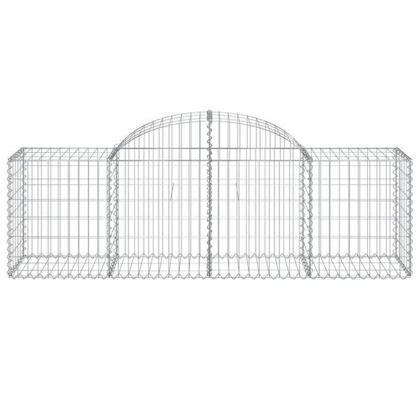 vidaXL Paniers &agrave; gabions arqu&eacute;s 15 pcs 200x50x60/80 cm fer galvanis&eacute;