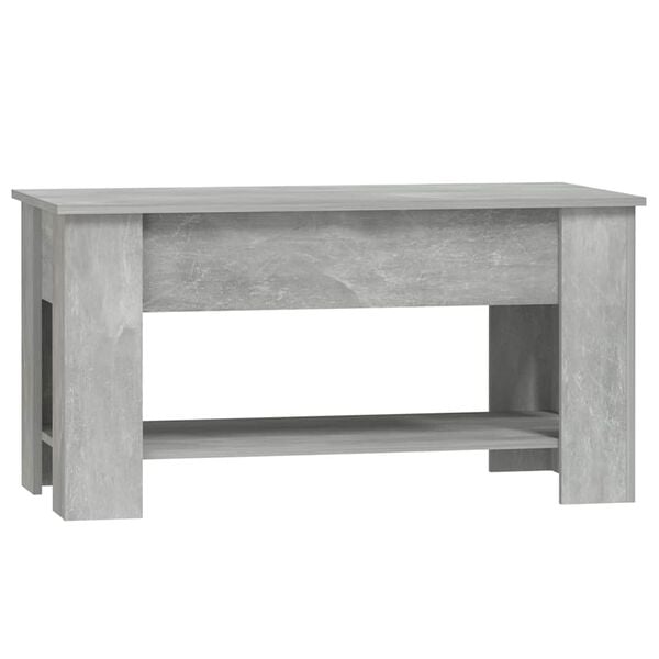 vidaXL Table basse gris b&eacute;ton 101x49x52 cm bois d'ing&eacute;nierie