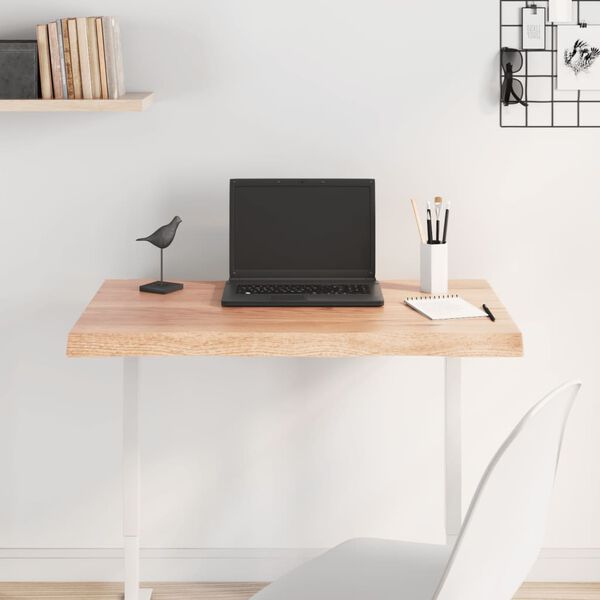 vidaXL Dessus de table bois massif trait&eacute; bordure assortie