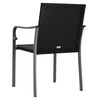 vidaXL Chaises de jardin avec coussins lot de 2 noir 56x59x84 cm rotin