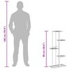 vidaXL Support pour plantes 5 niveaux 43x22x98 cm Noir M&eacute;tal
