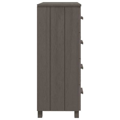 vidaXL Buffet HAMAR Gris clair 79x40x103,5 cm Bois massif de pin