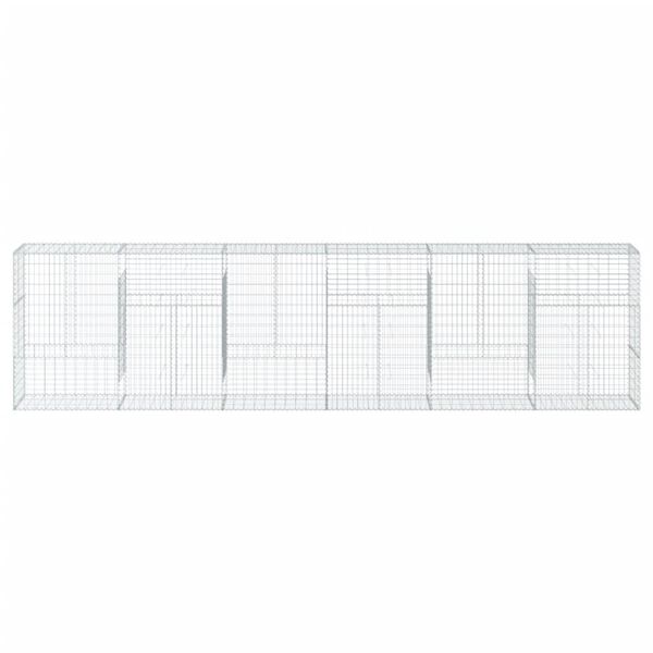 vidaXL Panier gabion avec couvercle 600x50x150 cm fer galvanis&eacute;