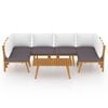 vidaXL Salon de jardin 7 pcs avec coussins Bois d'acacia solide