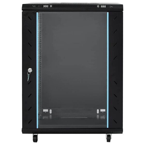 vidaXL Coffret de r&eacute;seau 15U 19" IP20 noir 60x45x86 cm