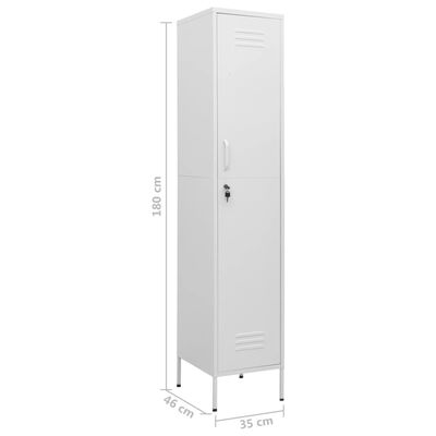 vidaXL Armoire à casiers Blanc 35x46x180 cm Acier