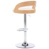 vidaXL Tabourets de bar lot de 2 crème similicuir et bois courbé