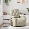 vidaXL Fauteuil de massage inclinable cr&egrave;me similicuir