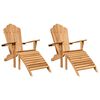 vidaXL Chaise Adirondack 2 pcs Marron 137 x 77 x 95 cm