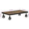 vidaXL Table basse roulettes bois de récupération massif 100x55x26 cm