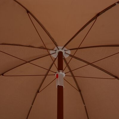 vidaXL Parasol de jardin avec mât en acier 240 cm taupe