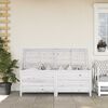 vidaXL Bo&icirc;te de rangement jardin blanc 150x50x56,5cm bois massif sapin