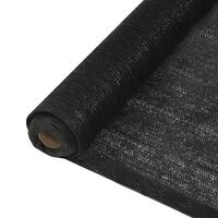 vidaXL Filet brise-vue PEHD 2 x 10 m Noir