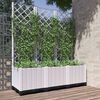 vidaXL Jardini&egrave;re avec treillis Blanc 120x40x136 cm PP