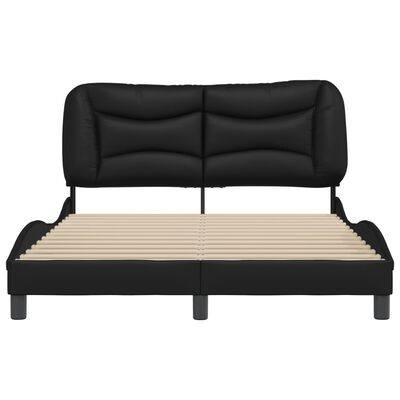 vidaXL Cadre de lit sans matelas noir 137x190 cm similicuir