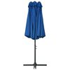 vidaXL Parasol d'ext&eacute;rieur et poteau en aluminium 460x270 cm Bleu