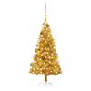 vidaXL Arbre de No&euml;l artificiel pr&eacute;-&eacute;clair&eacute; et boules dor&eacute; 120 cm PET