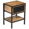 vidaXL Table de chevet Bois de manguier massif 40 x 30 x 50 cm