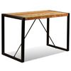vidaXL Table &agrave; manger Bois de r&eacute;cup&eacute;ration massif 120 cm