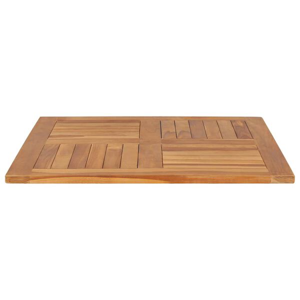 vidaXL Dessus de table Bois de teck solide Carr&eacute; 80x80x2,5 cm