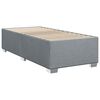 vidaXL Cadre de lit sans matelas gris clair double tissu