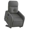 vidaXL Fauteuil inclinable de massage gris fonc&eacute; tissu
