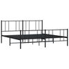 vidaXL Cadre de lit métal sans matelas avec pied de lit noir 193x203cm