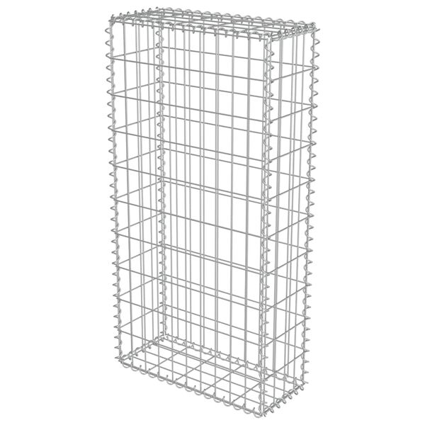 vidaXL Mur en gabion avec couvercles Acier galvanis&eacute; 50x20x100 cm