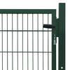 vidaXL Portillon Acier Vert 105x150 cm