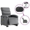 vidaXL Fauteuil inclinable de massage électrique gris similicuir